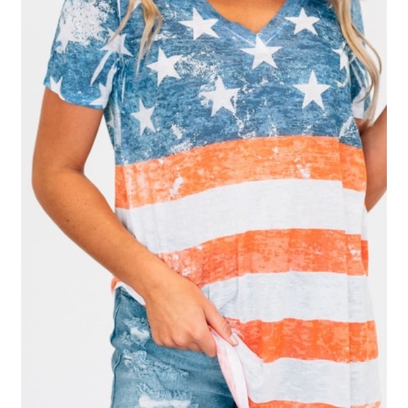 NWT American Flag Tee - Picture 3 of 4
